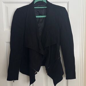 Zara Black Wool Blend Blazer Jacket